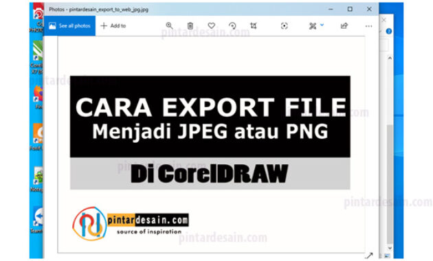 Cara Export File di CorelDraw menjadi JPEG, PNG, dan For Web